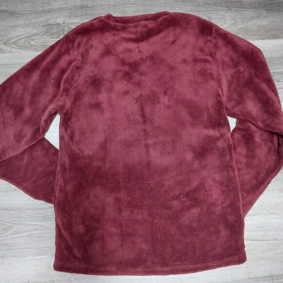 Sherpa Adult Medium Full Burgundy Pullover - Picture 2 of 7